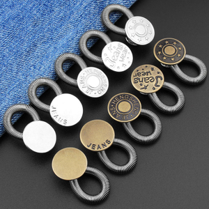 Extensor de bot&oacute;n de jeans de jeans ajustable de metal el&aacute;stico retr&aacute;ctil retr&aacute;ctil 