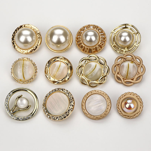 Bot&otilde;es feitos sob medida da pata do la&ccedil;o do ouro da parte traseira 17mm/19mm do metal da sarja de Nimes para a roupa