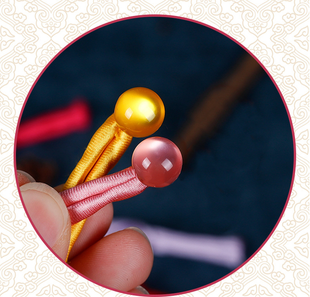 ヴィンテージカラフルなサンティ伝統的な中国生地唐ノットカエルボタンビーズ装飾