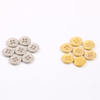 Aangepaste fancy plating platte plastic ABS vier gaten naaien knop voor shirt 