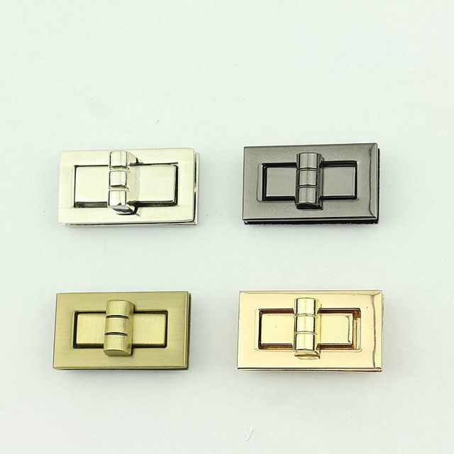 Sac Lock Accessoires Fashion Lady Twist Alloy Push Turn Hardware Metal Metalbag Lock