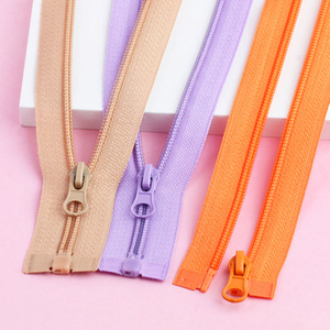Fermeture &eacute;clair color&eacute;e en plastique et Nylon pour veste, 40cm 50cm 60cm 70cm 80cm #5, extr&eacute;mit&eacute; ouverte, longue fermeture &eacute;clair