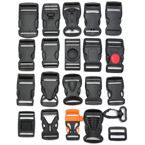 Accesorios para bolsos Hebilla de pl&aacute;stico negra de liberaci&oacute;n r&aacute;pida con liberaci&oacute;n lateral ajustable t&aacute;ctica