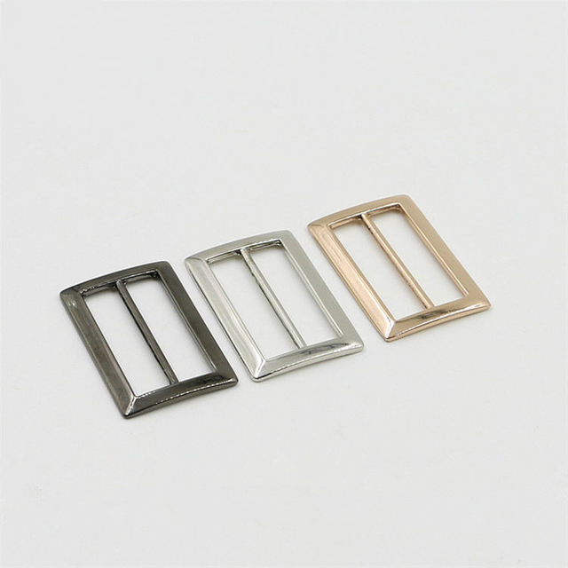 Hebilla cuadrada de aleaci&oacute;n de zinc y metal con control deslizante ajustable con o sin pasador