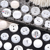 10mm 11mm 11,5mm bot&atilde;o de camisa de resina pl&aacute;stica branca com efeito p&eacute;rola de alta qualidade