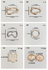 Boucle en m&eacute;tal de d&eacute;coration d'&eacute;l&eacute;ments d'oc&eacute;an de forme irr&eacute;guli&egrave;re de styles multiples 