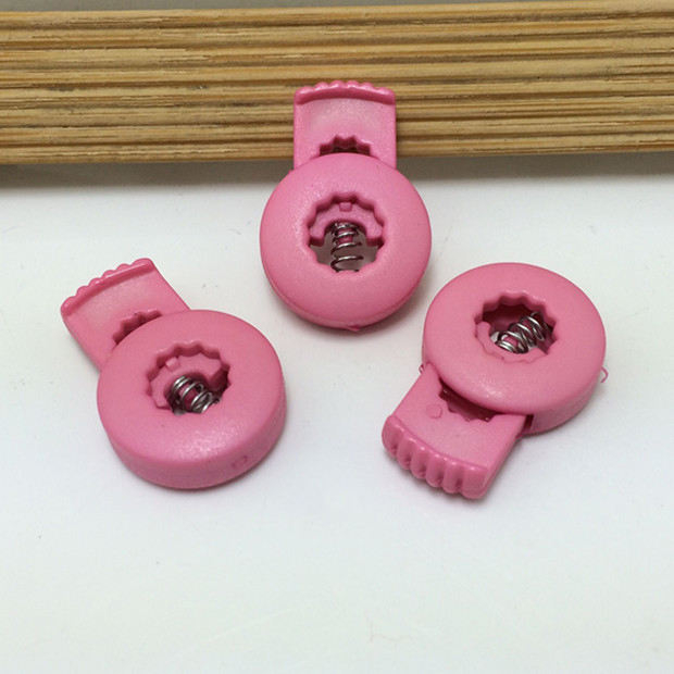 Высота 27 мм Ширина 18 мм Круглый пружинный стопор с одним отверстием Конец шнура Замок пластиковый стопор