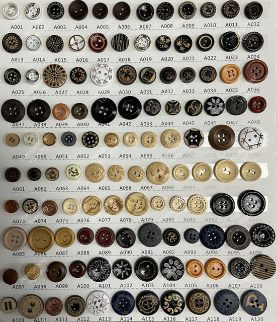 カスタムロゴブランド4穴シャツファッション天然木製ボタン販売