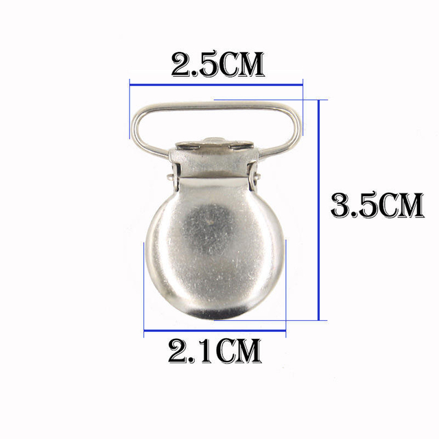 Ma&szlig;geschneiderte, klassische Nickel-Uniform-Mantel-Hosentr&auml;gerklammer mit flachem Herz und rundem Metall