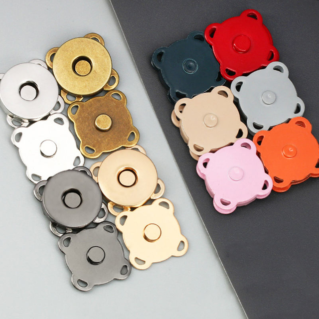 Bottone a pressione magnetico per cucire con chiusura a scatto in metallo colorato personalizzato 14mm 19mm 24mm