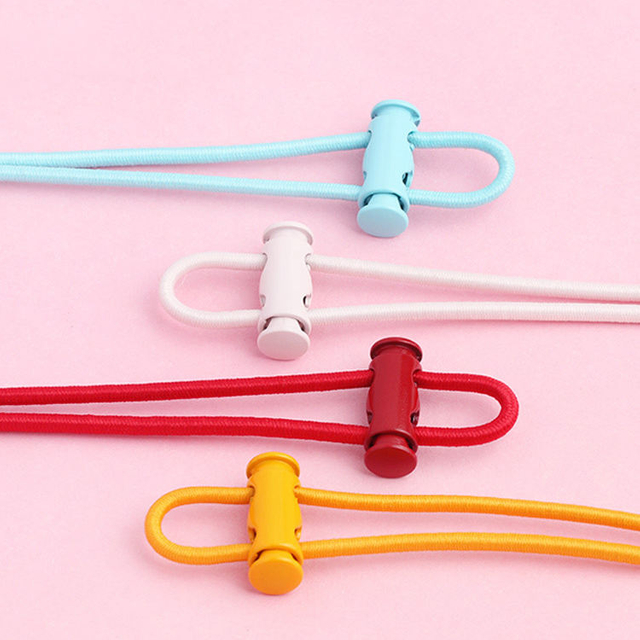 Tappo di chiusura per cordoncino in metallo a due fori regolabile colorato a doppia testa