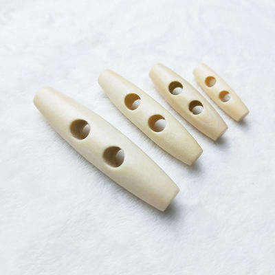 Cappotto verde oliva cucito grande personalizzato Bottoni per cappotto con ginocchiera in legno naturale a 2 fori
