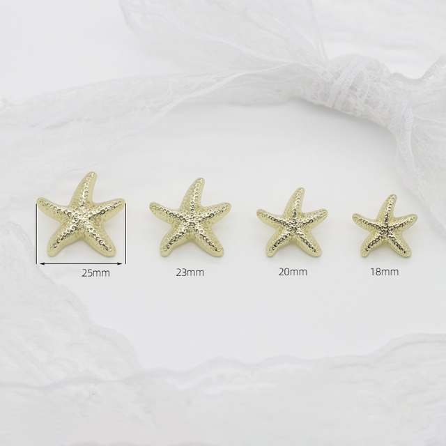 Bot&oacute;n de v&aacute;stago de metal decorativo de forma irregular estilo oc&eacute;ano 3D para ropa