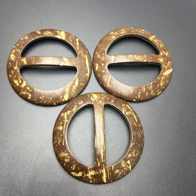boucle de ceinture en noix de coco