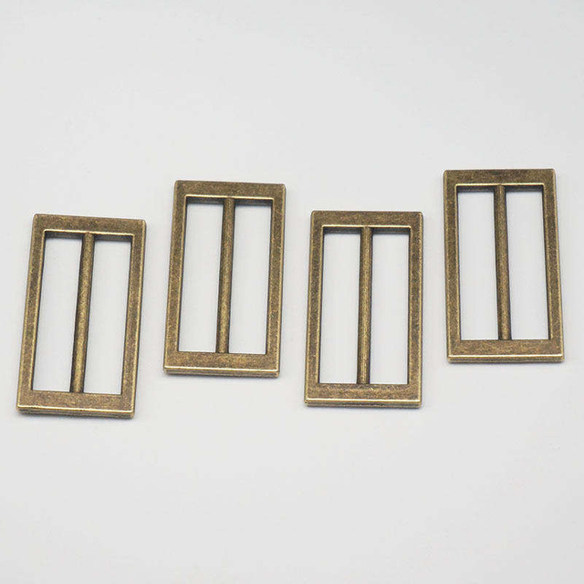 Hebilla ajustable personalizada del resbalador del rect&aacute;ngulo del cuadrado del metal de los accesorios de las piezas del bolso para la correa