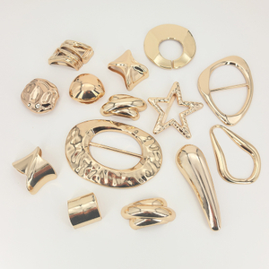 Forma irregular ouro metal moda decora&ccedil;&atilde;o suti&atilde; fivelas conectores para biqu&iacute;ni acess&oacute;rios de banho