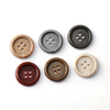 Disponibile Bottone rotondo in resina decorativa a 4 fori in plastica stile semplice all'ingrosso da 15 mm 20 mm per camicia
