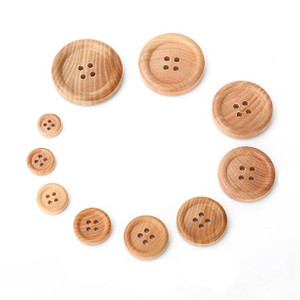 Bot&oacute;n de madera natural de la moda de la camisa de 4 agujeros de la marca del logotipo personalizado para la venta