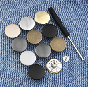 Vite staccabile all'ingrosso da 15 mm 17 mm 20 mm su bottone jeans e rivetto in metallo rimovibile regolabile